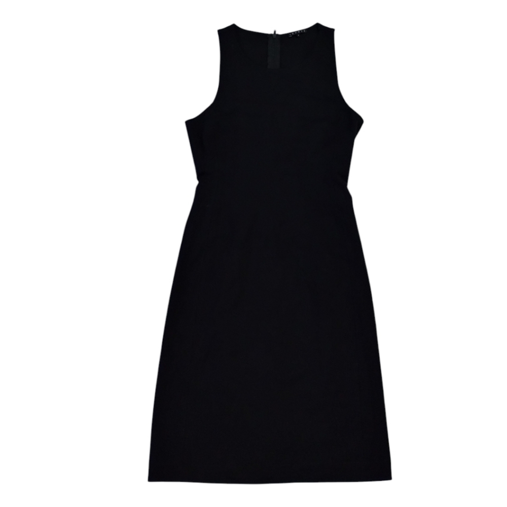 Theory Women's 0 Sheath Dress Classic Black  Jersey Stretch Career Siren Office